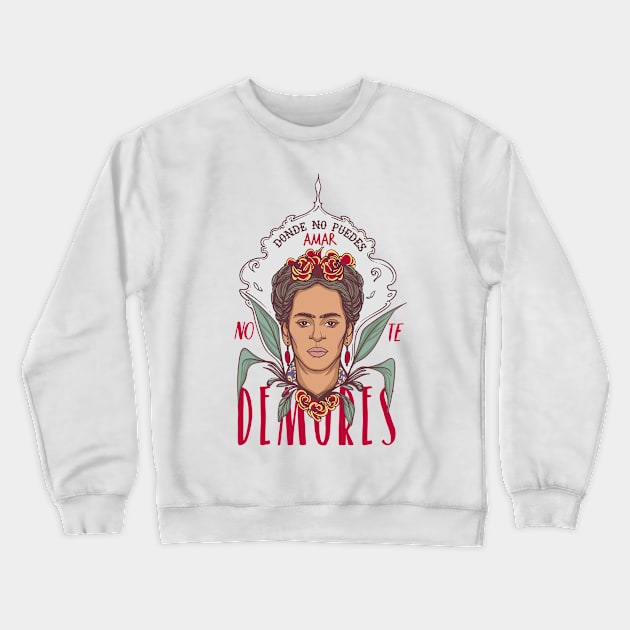 No te demores Crewneck Sweatshirt by Magda